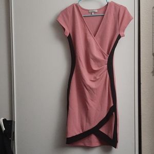 Pink with Black Dress